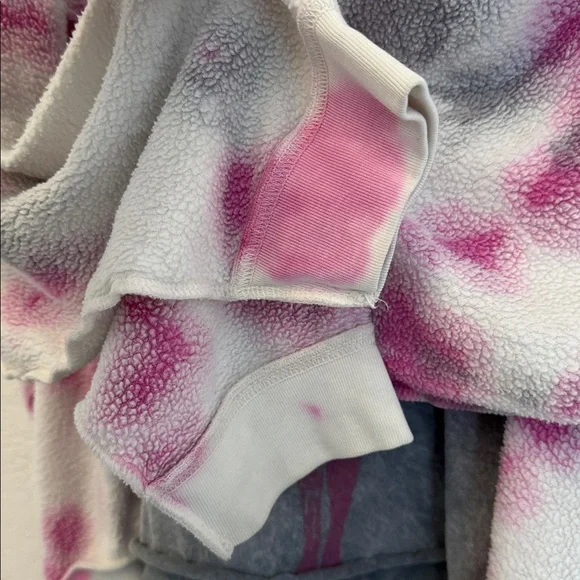 Upcycled Nirvana Gray and Pink Tie-Dye Sweatshirt NWOT - Picture 4 of 13